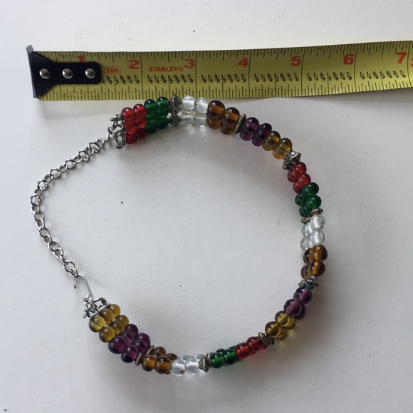 Adjustable Triple Layer Multi-Color Beaded Choker - Picture 9 of 9
